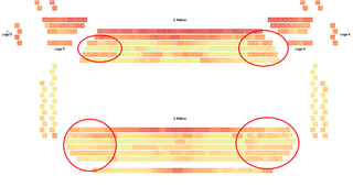 Det Kongelige Teater seating heatmap